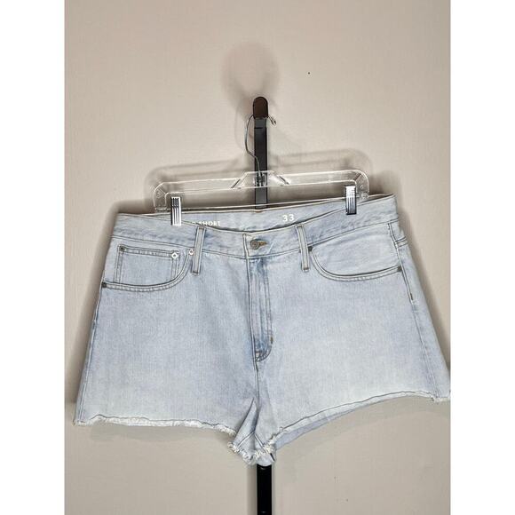 J. Crew Relaxed Fit Light Wash Cut Off Denim Jean Shorts Women’s Size 33 - Picture 2 of 10